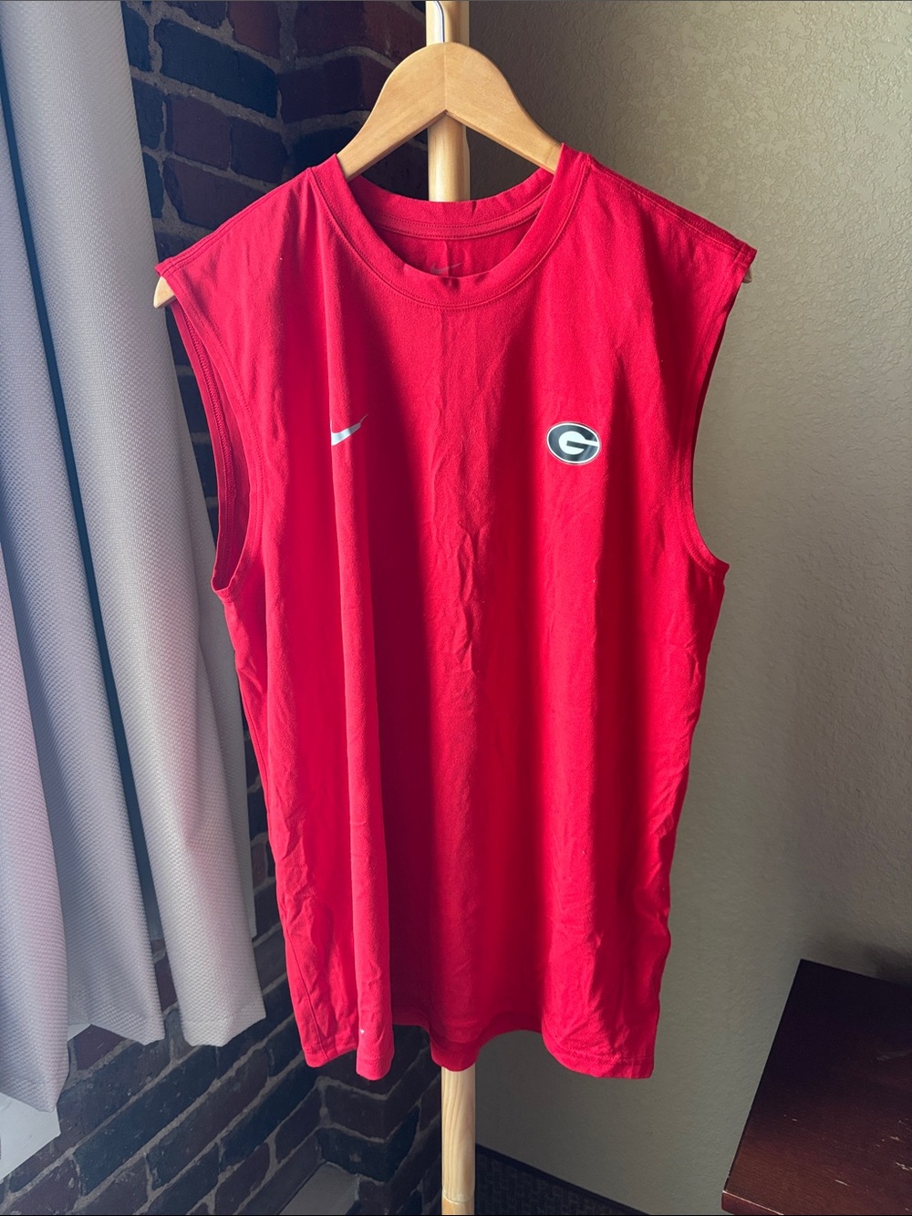 Nike Red Georgia Bulldogs Sleeveless Performance Top Size L